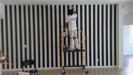 Before & After Interior Striped Walls in Maitland, FL